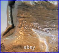 Bronze Statue The Kiss approx. 15 cm The Kiss Erotic Nude Figure sign. Rodin