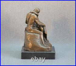 Bronze Statue The Kiss approx. 15 cm The Kiss Erotic Nude Figure sign. Rodin