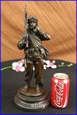 Bronze Statue Unknown Soldier WW2 NY War Memorial Military Veteran Hand Made NR