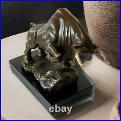 Bronze figure bull sculpture bronze figure bull statue 6 kg decoration bull art animal