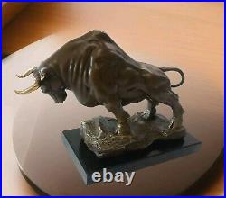 Bronze figure bull sculpture bronze figure bull statue 6 kg decoration bull art animal