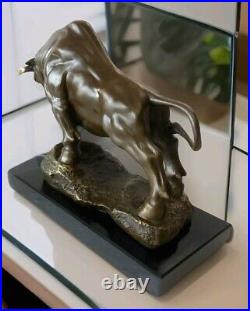 Bronze figure bull sculpture bronze figure bull statue 6 kg decoration bull art animal