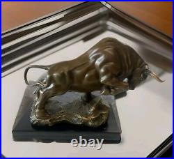 Bronze figure bull sculpture bronze figure bull statue 6 kg decoration bull art animal