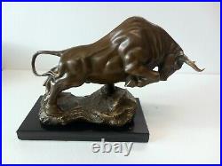 Bronze figure bull sculpture bronze figure bull statue 6 kg decoration bull art animal