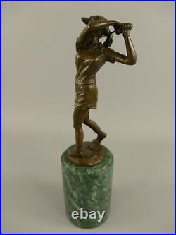 Bronze figure golf golfer golfer teeing golfer marble statue decoration JMA259