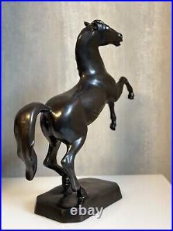 Bronze figure horse ascending stallion 12.3 kg horse statue