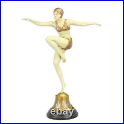 Bronze figure sculpture statue bronze woman dancer Con Brio 45 cm decoration EJA0996