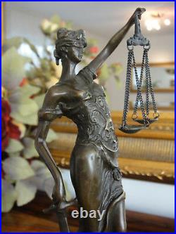 Bronze marble justice statue goddess antique justice noble figure sculpture