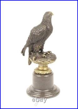 Bronze sculpture bronze figure bronze statue eagle marble base 31 cm eagle EJA0333