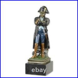 Bronze sculpture bronze figure statue of Napoleon Bonaparte marble base EJA0098