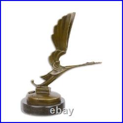 Bronze sculpture stork radiator figure car art deco figure statue decoration