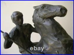 Bronze signed statue Saint George and the Dragon made by Marian Kievits Holland Bronze signed statue Saint George and the Dragon made by Marian Kievits Holland