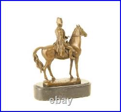 Bronze statue of Napoleon on horseback Napoleon Bonaparte riding figure marble EJA0491