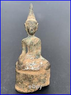 Buddha Asia Thailand Laos ANTIQUE BUDDHA BURMA STATUE OLD FIGURE Buddha Bronze