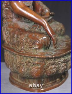 Buddha Figure Bronze Copper Fine Carving Shakya-Muni-Buddha Statue 33cm