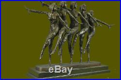 COLLECTIBLE Russian Dancers` Fabolous Five Hand Made Bronze Sculpture Statue