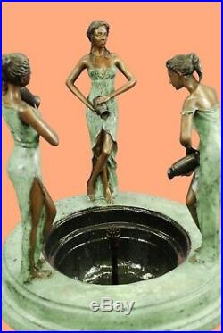 Cast Bronze Fountain Bird Bath Sexy Women 52 Tall Hand Made Sculpture Statue