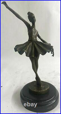 Cast Bronze Sculpture Ballerina Ballet Dancer Figurine Statue Hand Made Artwork