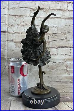 Cast Bronze Sculpture Ballerina Ballet Dancer Figurine Statue Hand Made Figure