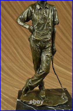 Champion Golfer Tiger Woods Bronze Sculpture Sport Trophy Statue Golf Hand Made