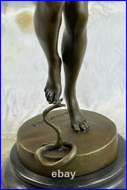 Charmeur de serpents (Snake Charmer) Large, bronze statue, Mid Century Hand Made