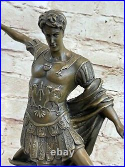 Church Hot Cast 100% real Bronze Archangel Saint St Michael Figure Statue Art