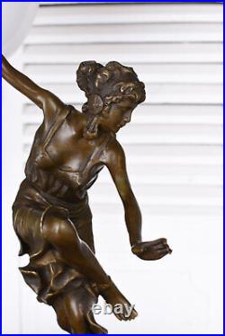 Colinet 20s Women's Figure Bronze Statue Woman Dancer Art Deco Figure