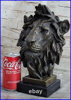 Collectible Hand Made Lion Bust Genuine Hand Made Bronze Sculpture Figurine Sale