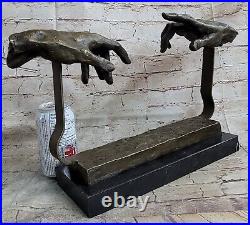 Collector Bronze Hot Cast Hand Made Two Hand Touching Bronze Statue by Dali