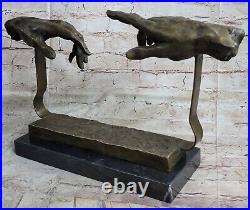 Collector Bronze Hot Cast Hand Made Two Hand Touching Bronze Statue by Dali