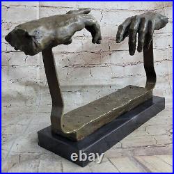 Collector Bronze Hot Cast Hand Made Two Hand Touching Bronze Statue by Dali