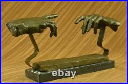 Collector Bronze Hot Cast Hand Made Two Hand Touching Bronze Statue by Dali