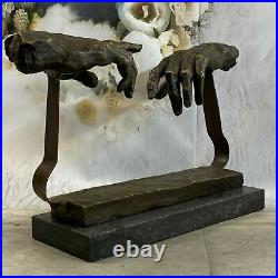 Collector Bronze Hot Cast Hand Made Two Hand Touching Bronze Statue by Dali Sale