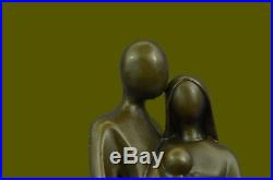 Couple with Newborn Baby Handcrafted Bronze Sculpture Made by Lost Wax Method