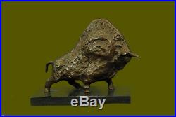 Cubism Taurus Bull Toro Hand Made Real Bronze Sculpture Statue by Picasso Figure