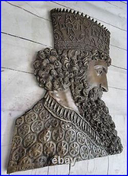 Cyrus the Great Bas Relief European Made Hand Made by Lost Wax Bronze Statue