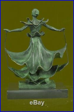 Dalinian Dancer Museum Sculpture Hand Made by Salvador Dali Green Statue Sale