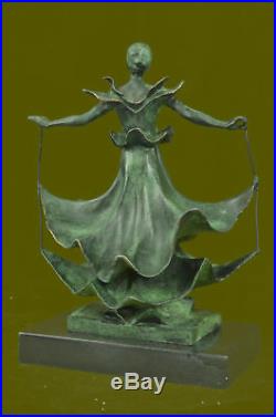 Dalinian Dancer Museum Sculpture Hand Made by Salvador Dali Green Statue Sale
