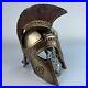 Decor_Spartan_Helmet_on_Glass_Skull_Statue_Figure_Polystone_Bronze_Italy_Made_01_cna