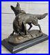 Decorative_Bronze_Fox_with_Pheasant_Hand_Made_Marble_Base_Sculpture_Figure_Deco_01_gkb