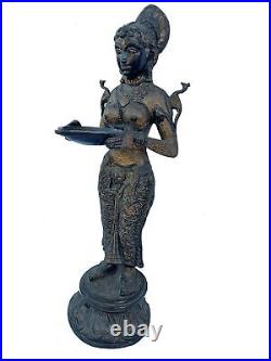 Deepanjali Statue Home & Garden Sculpture Bronze Made Figurine Decorative Idol