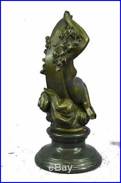 Denecheau Diana Reclining On A Moon Bronze Sculpture Hot Cast Hand Made Statue S