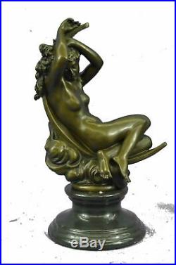Denecheau Diana Reclining On A Moon Bronze Sculpture Hot Cast Hand Made Statue S