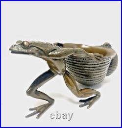 Detailed Animal Figure Bronze Frog with Snail House approx. 900 g