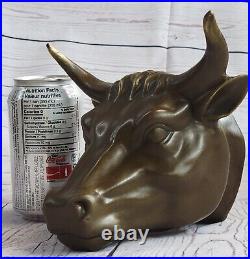 Detailed Hand Made Bull European Signed Original Artwork by Milo Bronze Statue