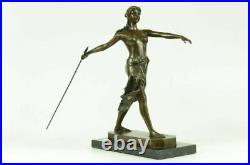 Diana The Huntress Nude Signed Real Hotcast Bronze Statue Sculpture Hand Made