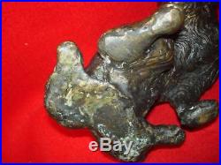 Dog dog Tangold brass Copper made bronze object Old hand statue EMS F/S