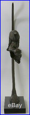 EXTRA LARGE INDIAN BRONZE BUST Sculptor Mario Nick Figure HAND MADE STATUE