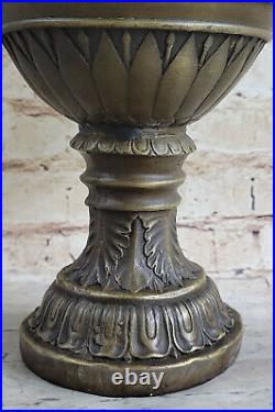 Early 20th Century Hand Made Classical Patinated Bronze Detailed Warwick Vase