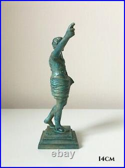 Emperor Augustus Figurine Statue in Bronze (Green) Made in Europe (5.5in/14cm)